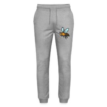Biene - Stanley/Stella Unisex Bio Jogginghose Mover  - Grau meliert - Vorne - Marisol (170cm) & Nik (191cm)