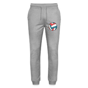 Wasserball Farben - Stanley/Stella Unisex Bio Jogginghose Mover  - Grau meliert - Vorne - Marisol (170cm) & Nik (191cm)