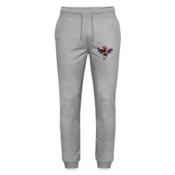 Super Hund Weimaraner Weimi Cape Umhang Geschenk - Stanley/Stella Unisex Bio Jogginghose Mover  - Grau meliert - Vorne - Marisol (170cm) & Nik (191cm)