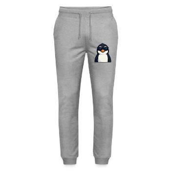 Cooler Pinguin mit Sonnenbrille Sommer Lustig - Stanley/Stella Unisex Bio Jogginghose Mover  - Grau meliert - Vorne - Marisol (170cm) & Nik (191cm)
