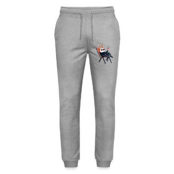 Beach Bunny – Chill Rabbit with Shades & Drink - Stanley/Stella Mover Unisex Organic Jogging Trousers - heather grey - Front - Marisol (170cm) & Nik (191cm)