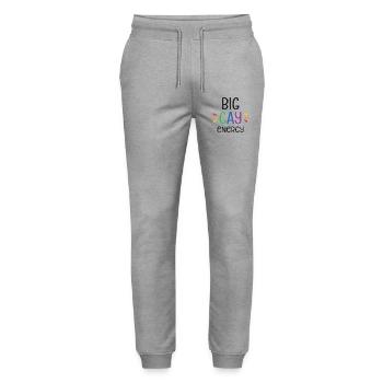 LGBTQ Pride Month - Big Gay Energy - Stanley/Stella Mover Unisex Organic Jogging Trousers - heather grey - Front - Marisol (170cm) & Nik (191cm)