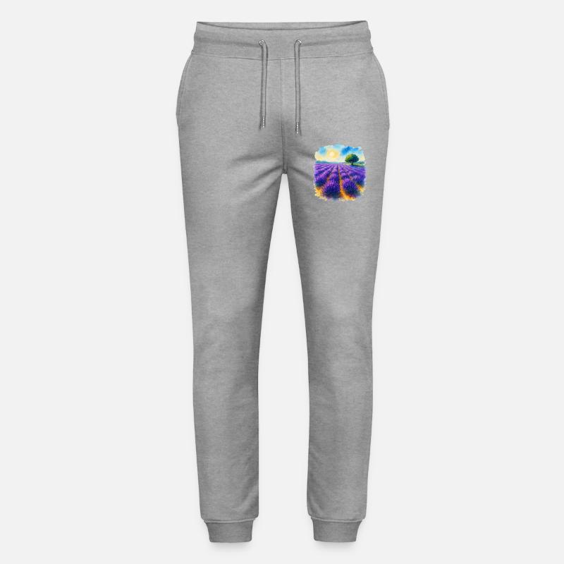 Lavendelfeld - Stanley/Stella Unisex Bio Jogginghose Mover  - Grau meliert