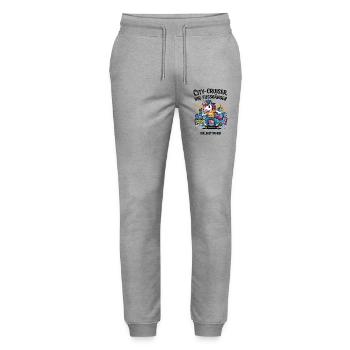 Skater Unicorn Urban - Stanley/Stella Mover Unisex Organic Jogging Trousers - heather grey - Front - Marisol (170cm) & Nik (191cm)
