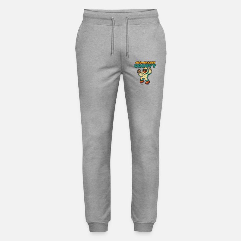 Groovy Disco Yeti - Stanley/Stella Unisex Bio Jogginghose Mover  - Grau meliert