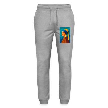 The Maiden (in suspension) - Stanley/Stella Mover Unisex Organic Jogging Trousers - heather grey - Front - Marisol (170cm) & Nik (191cm)