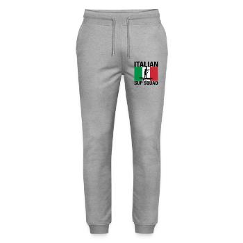 Italian SUP Crew Paddle-Shirt - Stanley/Stella Unisex Bio Jogginghose Mover  - Grau meliert - Vorne - Marisol (170cm) & Nik (191cm)