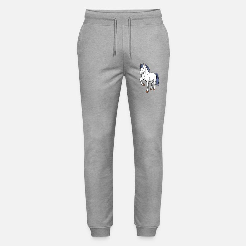Pferd - Stanley/Stella Unisex Bio Jogginghose Mover  - Grau meliert
