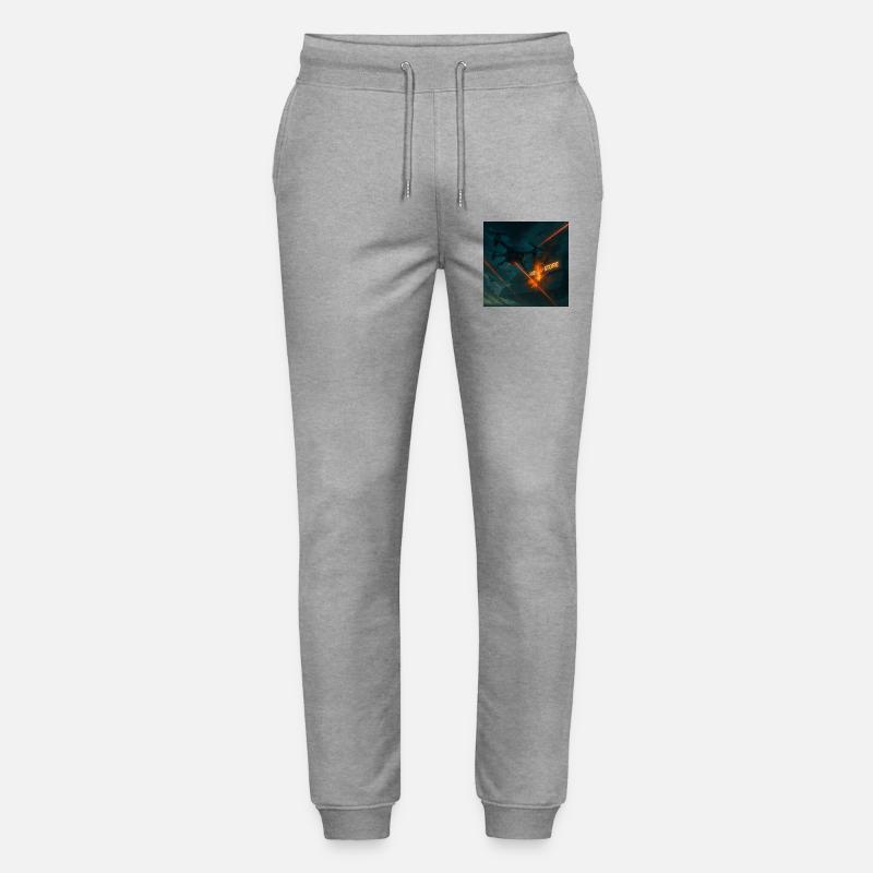 Futuristisches Angriffsbild eines Luftwaffenstützpunkts - Stanley/Stella Unisex Bio Jogginghose Mover  - Grau meliert
