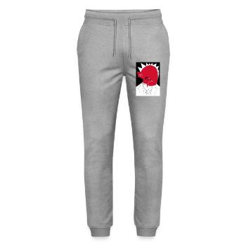 Chat fou - Pantalon de jogging bio MOVER Stanley/Stella unisexe - gris chiné - Devant - Marisol (170cm) & Nik (191cm)