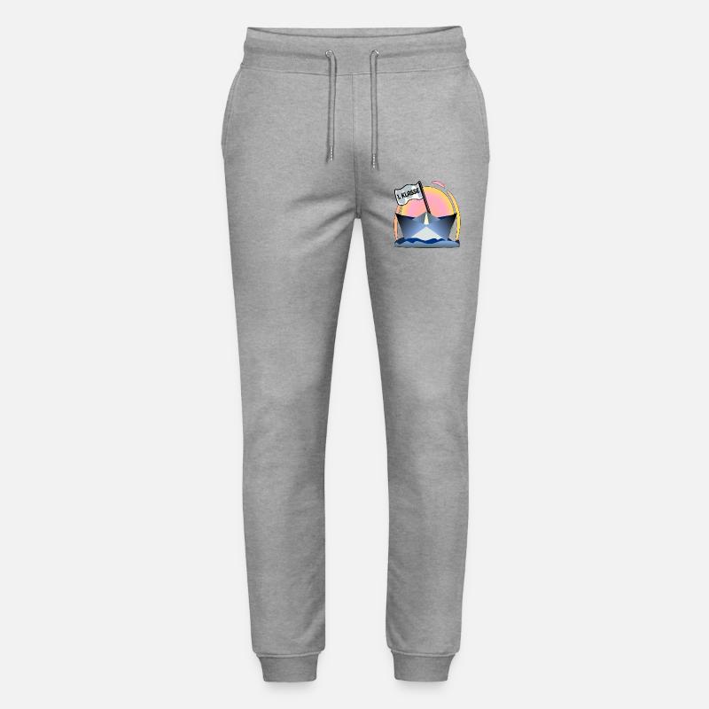 Einschulung Schulanfang Papierboot - Stanley/Stella Unisex Bio Jogginghose Mover  - Grau meliert