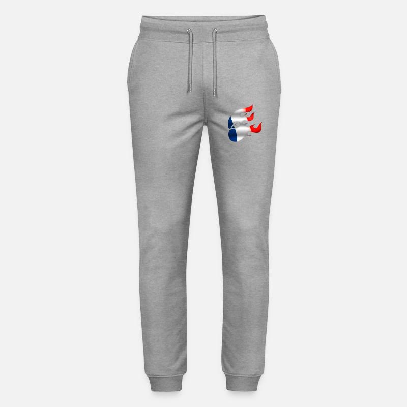 Flagge von Frankreich - Frankreich - Ninja - Stanley/Stella Unisex Bio Jogginghose Mover - Grau meliert