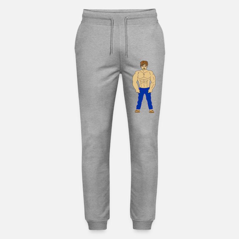 Junger Bodybuilder – Jeans & Muskeln - Stanley/Stella Unisex Bio Jogginghose Mover  - Grau meliert