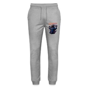Gymnastique suédoise Astronaute Pull-ups Cadeau de traction - Pantalon de jogging bio MOVER Stanley/Stella unisexe - gris chiné - Devant - Marisol (170cm) & Nik (191cm)