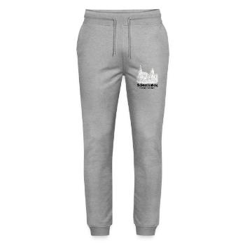 Schwarzenberg Schlossblick - Stanley/Stella Unisex Bio Jogginghose Mover  - Grau meliert - Vorne - Marisol (170cm) & Nik (191cm)