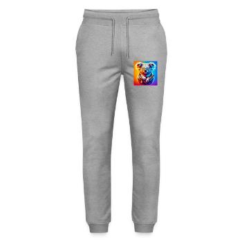 Koala - Pantalon de jogging bio MOVER Stanley/Stella unisexe - gris chiné - Devant - Marisol (170cm) & Nik (191cm)