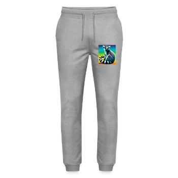 Lémurien - Pantalon de jogging bio MOVER Stanley/Stella unisexe - gris chiné - Devant - Marisol (170cm) & Nik (191cm)