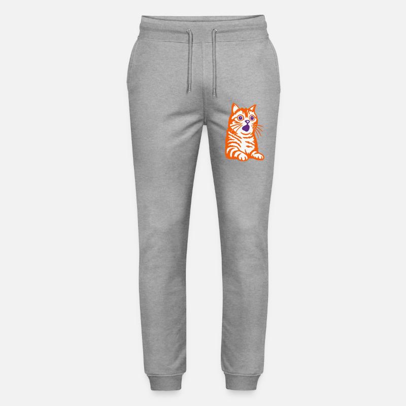 Erstaunte Katze - Stanley/Stella Unisex Bio Jogginghose Mover  - Grau meliert