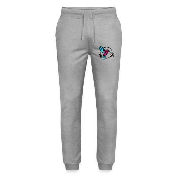 Neon Hummingbird - Stanley/Stella Unisex Bio Jogginghose Mover  - Grau meliert - Vorne - Marisol (170cm) & Nik (191cm)