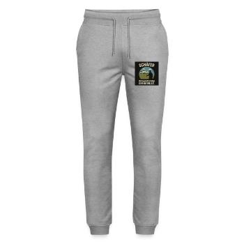 Schäferblick Wir haben Überblick - Stanley/Stella Unisex Bio Jogginghose Mover  - Grau meliert - Vorne - Marisol (170cm) & Nik (191cm)