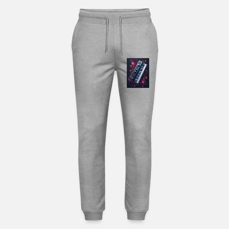 Kosmisches Musik-Keyboard - Stanley/Stella Unisex Bio Jogginghose Mover  - Grau meliert