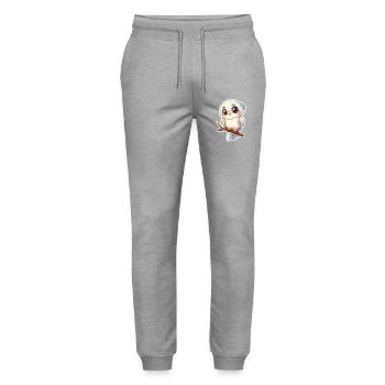 Kakadu - Stanley/Stella Unisex Bio Jogginghose Mover  - Grau meliert - Vorne - Marisol (170cm) & Nik (191cm)