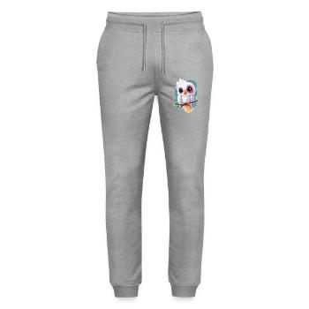 Kakadu - Stanley/Stella Unisex Bio Jogginghose Mover  - Grau meliert - Vorne - Marisol (170cm) & Nik (191cm)