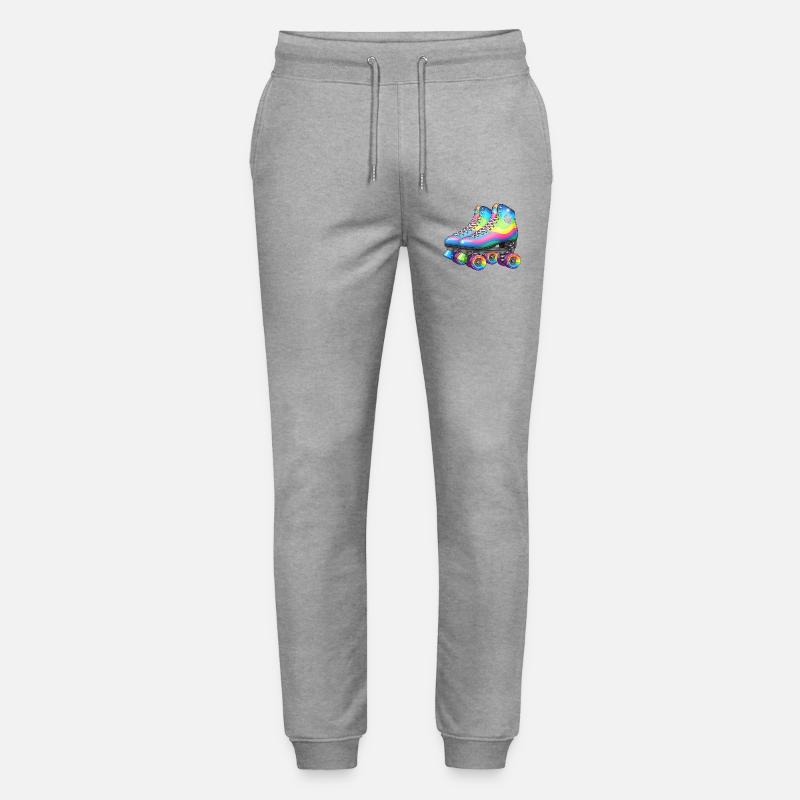 Rainbow Roller Skates Retro Disco Style - Stanley/Stella Unisex Bio Jogginghose Mover  - Grau meliert
