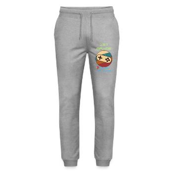 1st Grade Level Unlocked  - Stanley/Stella Mover Unisex Organic Jogging Trousers - heather grey - Front - Marisol (170cm) & Nik (191cm)