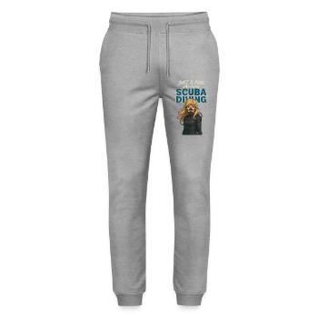 Just a Girl Who Loves Scuba Diving - Stanley/Stella Mover Unisex Organic Jogging Trousers - heather grey - Front - Marisol (170cm) & Nik (191cm)