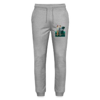Oriental Beauty of Sundanese Kebaya, Indonesia - Stanley/Stella Mover Unisex Organic Jogging Trousers - heather grey - Front - Marisol (170cm) & Nik (191cm)