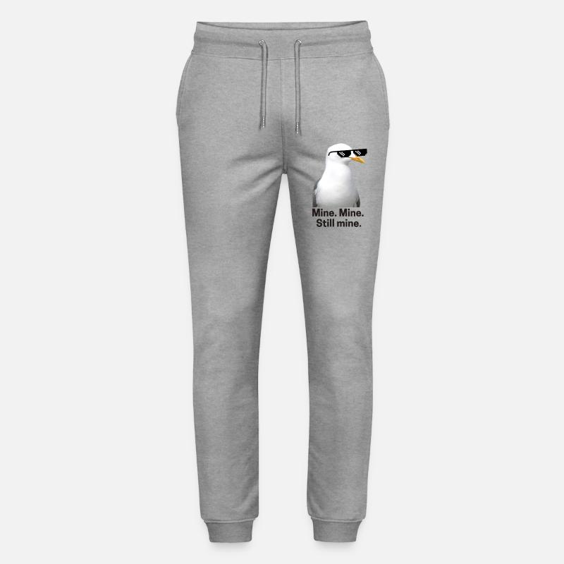 Verpixelte Möwe mit Sonnenbrille Design - Stanley/Stella Unisex Bio Jogginghose Mover  - Grau meliert