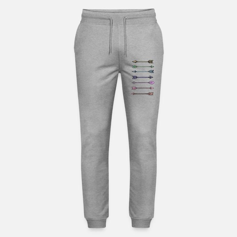 Bunte Pfeile Design - Stanley/Stella Unisex Bio Jogginghose Mover  - Grau meliert