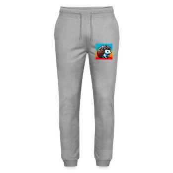 hedgehog - Stanley/Stella Mover Unisex Organic Jogging Trousers - heather grey - Front - Marisol (170cm) & Nik (191cm)