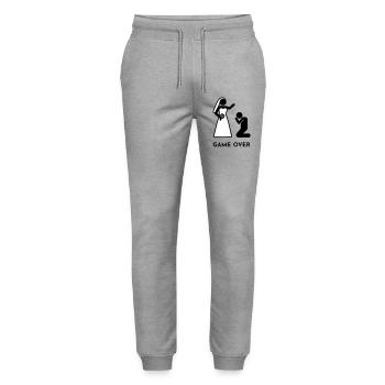 Wedding - Game over - Stanley/Stella Mover Unisex Organic Jogging Trousers - heather grey - Front - Marisol (170cm) & Nik (191cm)