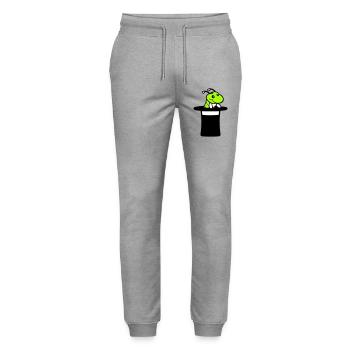 Caterpillar Top Hat Magician Wizard Magic Trick Cute - Stanley/Stella Mover Unisex Organic Jogging Trousers - heather grey - Front - Marisol (170cm) & Nik (191cm)