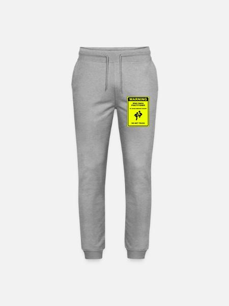 Warning! Krav Maga practitioner! - Stanley/Stella Mover Unisex Organic Jogging Trousers - heather grey