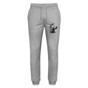 American Staffordshire Terrier Punkrock - Stanley/Stella Unisex Bio Jogginghose Mover  - Grau meliert - Vorne - Marisol (170cm) & Nik (191cm)