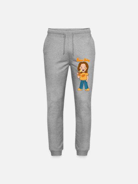 Cheerful Orange Juice Girlfriend - Stanley/Stella Mover Unisex Organic Jogging Trousers - heather grey