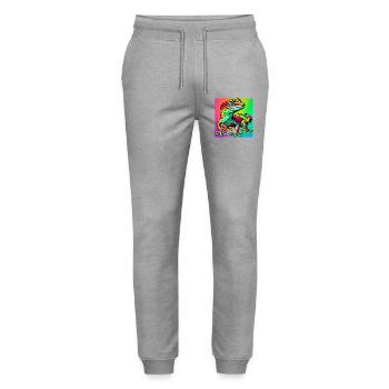 Gecko - Pantalon de jogging bio MOVER Stanley/Stella unisexe - gris chiné - Devant - Marisol (170cm) & Nik (191cm)