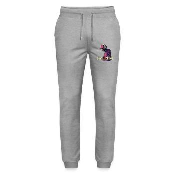 Musique extraterrestre - Pantalon de jogging bio MOVER Stanley/Stella unisexe - gris chiné - Devant - Marisol (170cm) & Nik (191cm)