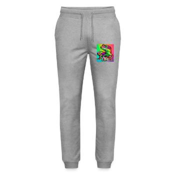 Gecko - Stanley/Stella Mover Unisex Organic Jogging Trousers - heather grey - Front - Marisol (170cm) & Nik (191cm)