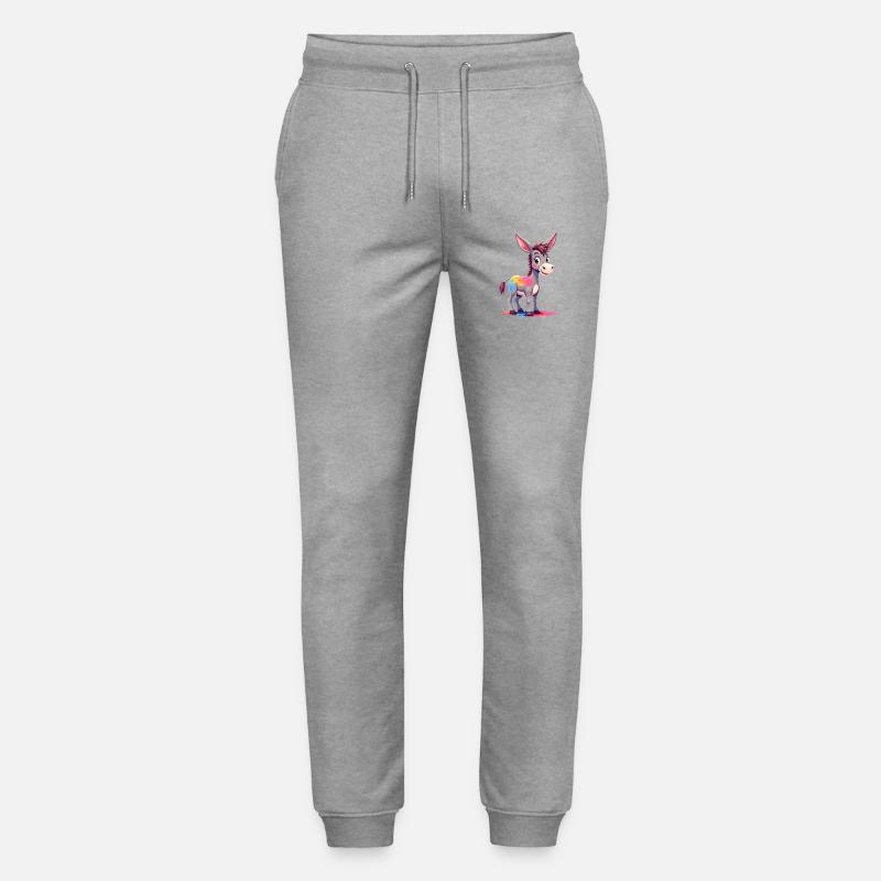 Bunter Farbklecks Esel - Stanley/Stella Unisex Bio Jogginghose Mover  - Grau meliert