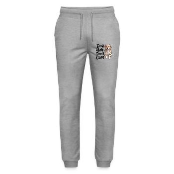 Dog Hair Don't Care - Stanley/Stella Mover Unisex Organic Jogging Trousers - heather grey - Front - Marisol (170cm) & Nik (191cm)