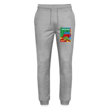 The Art Of Cooking Illustration - Stanley/Stella Mover Unisex Organic Jogging Trousers - heather grey - Front - Marisol (170cm) & Nik (191cm)