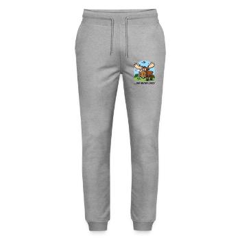 Emil... and on it goes - Stanley/Stella Mover Unisex Organic Jogging Trousers - heather grey - Front - Marisol (170cm) & Nik (191cm)