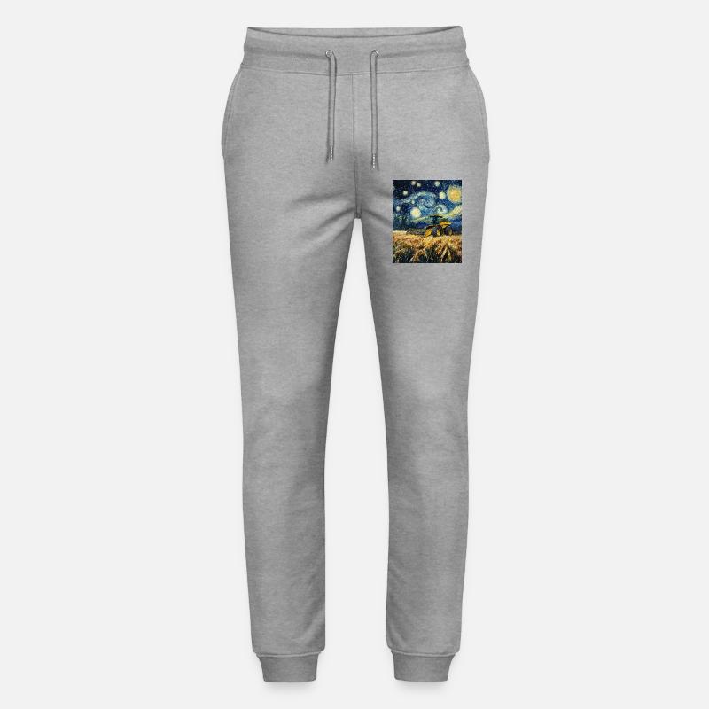 moissonneuse-batteuse fermier style van gogh étoilé - Pantalon de jogging bio MOVER Stanley/Stella unisexe - gris chiné