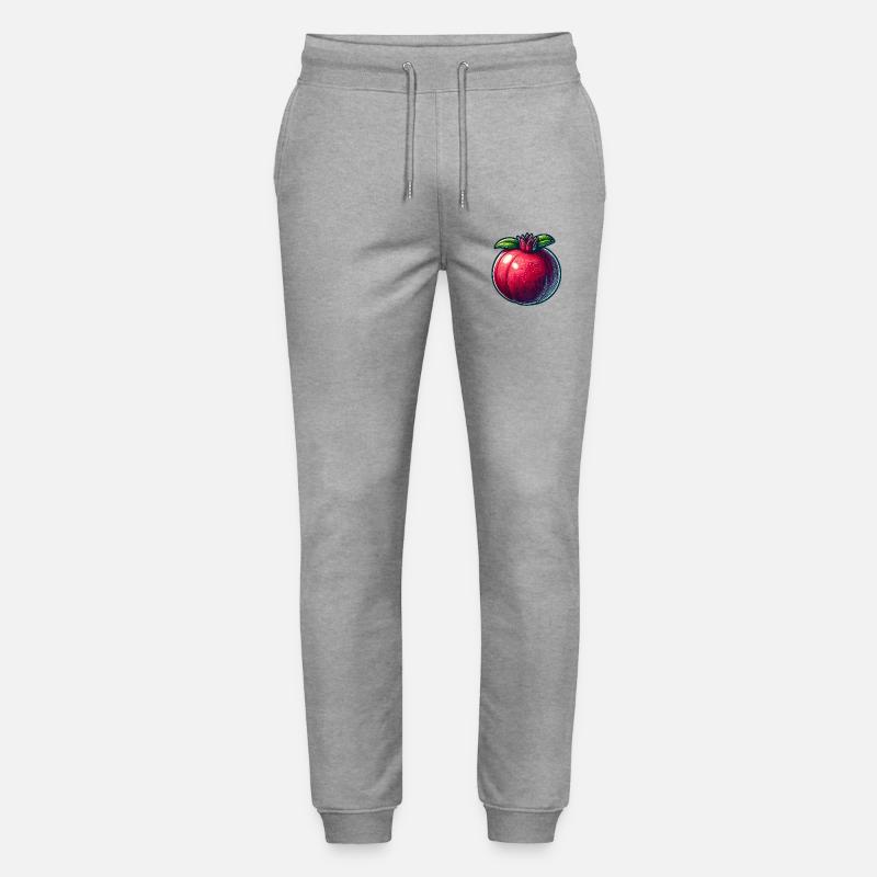 Pomegranate with Bright Modern Patterns - Stanley/Stella Mover Unisex Organic Jogging Trousers - heather grey