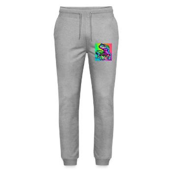 Gecko - Stanley/Stella Mover Unisex Organic Jogging Trousers - heather grey - Front - Marisol (170cm) & Nik (191cm)