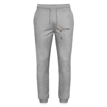 Parachuting - Stanley/Stella Mover Unisex Organic Jogging Trousers - heather grey - Front - Marisol (170cm) & Nik (191cm)